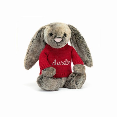 Jellycat Bashful Cottontail Conejo with Red Jumper | AFJK-39608